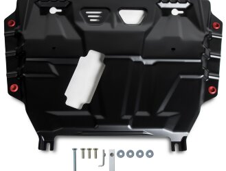 Защита картера и КПП АвтоБроня для Toyota Corolla E140, E150, E160, E170 2006-2016, штампованная, сталь 1.8 мм, с крепежом, 111.05774.1