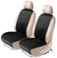 Накидка на сиденье автомобиля из алькантары AutoFlex, универсальная, комплект 2 шт, ромб, цвет черный