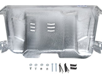 Защита картера и КПП Rival для Toyota Highlander U40, U50 2010-2020, оцинкованная сталь 1.5 мм, с крепежом, штампованная, ZZZ.9519.1