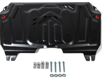 Защита картера и КПП АвтоБроня (увеличенная) для Toyota Highlander U40, U50 2010-2020, штампованная, сталь 1.8 мм, с крепежом, 111.05781.1