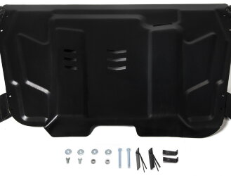 Защита картера и КПП АвтоБроня для Toyota Highlander U40, U50 2010-2020, штампованная, сталь 1.5 мм, с крепежом, 111.09519.1