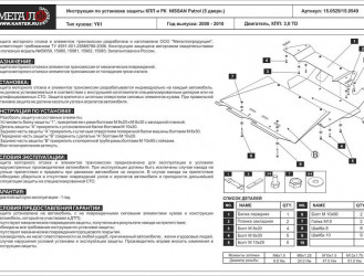 Защита КПП и РК для Patrol 5 дв. арт: 15.0549