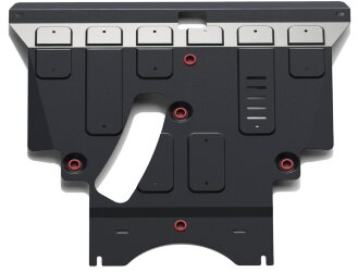 Защита картера и КПП АвтоБроня для Toyota Ipsum M20 4WD 2001-2009, штампованная, сталь 1.8 мм, с крепежом, 111.05742.1