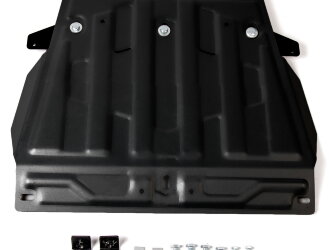 Защита картера АвтоБроня (часть 1) для Toyota Land Cruiser 200 2007-2012, штампованная, сталь 1.8 мм, с крепежом, 111.05713.3